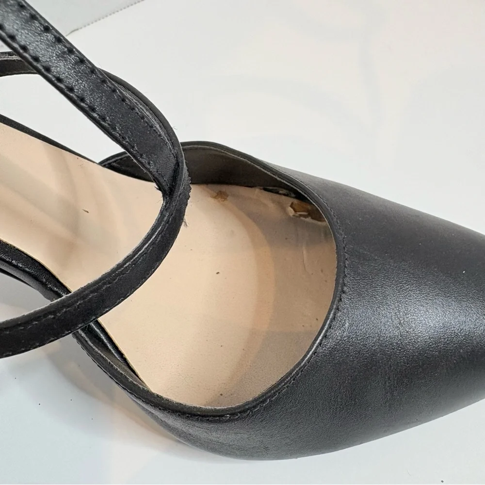 Nine West Black stiletto ankle strap Heels women’s size 10 - Picture 12 of 14